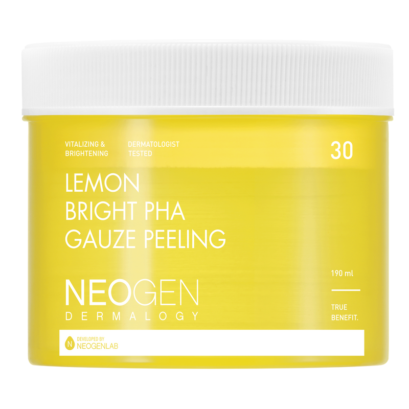 DERMALOGY LEMON BRIGHT PHA GAUZE PEELING 190ML (30 PADS) - 9