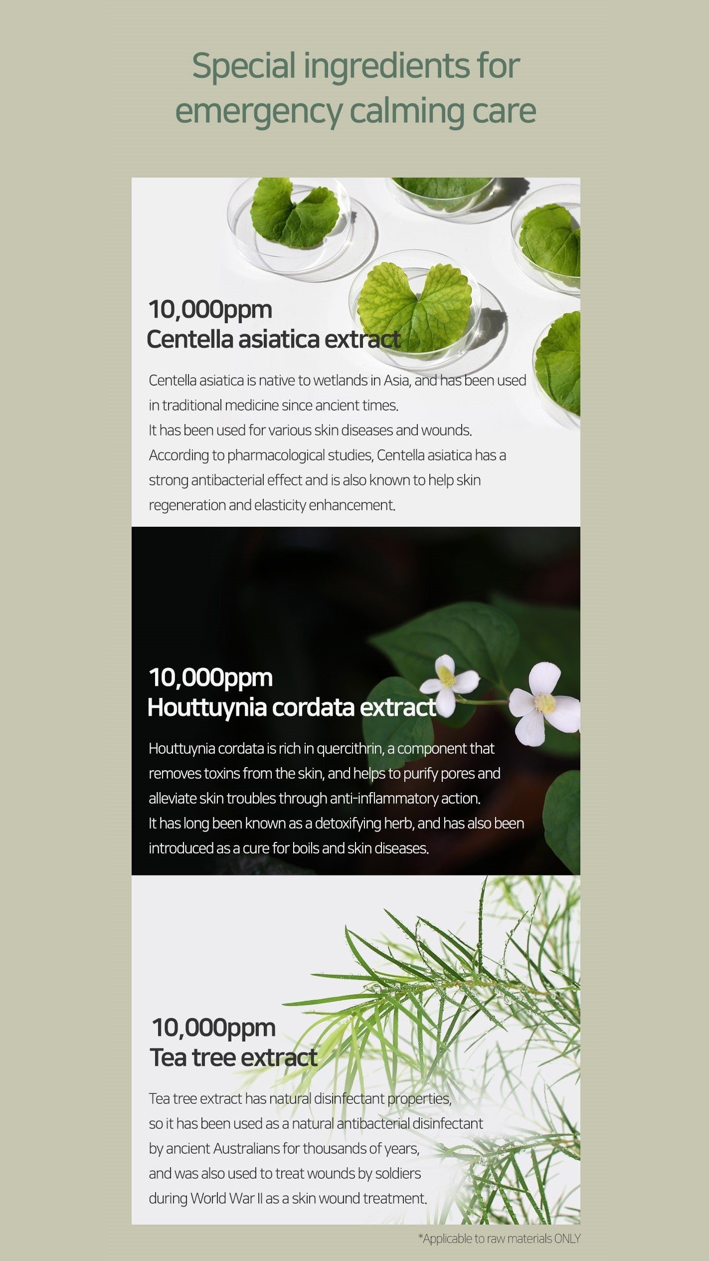 CICA Houttuynia Tea Tree Calming Mask 30ea/400g - 12
