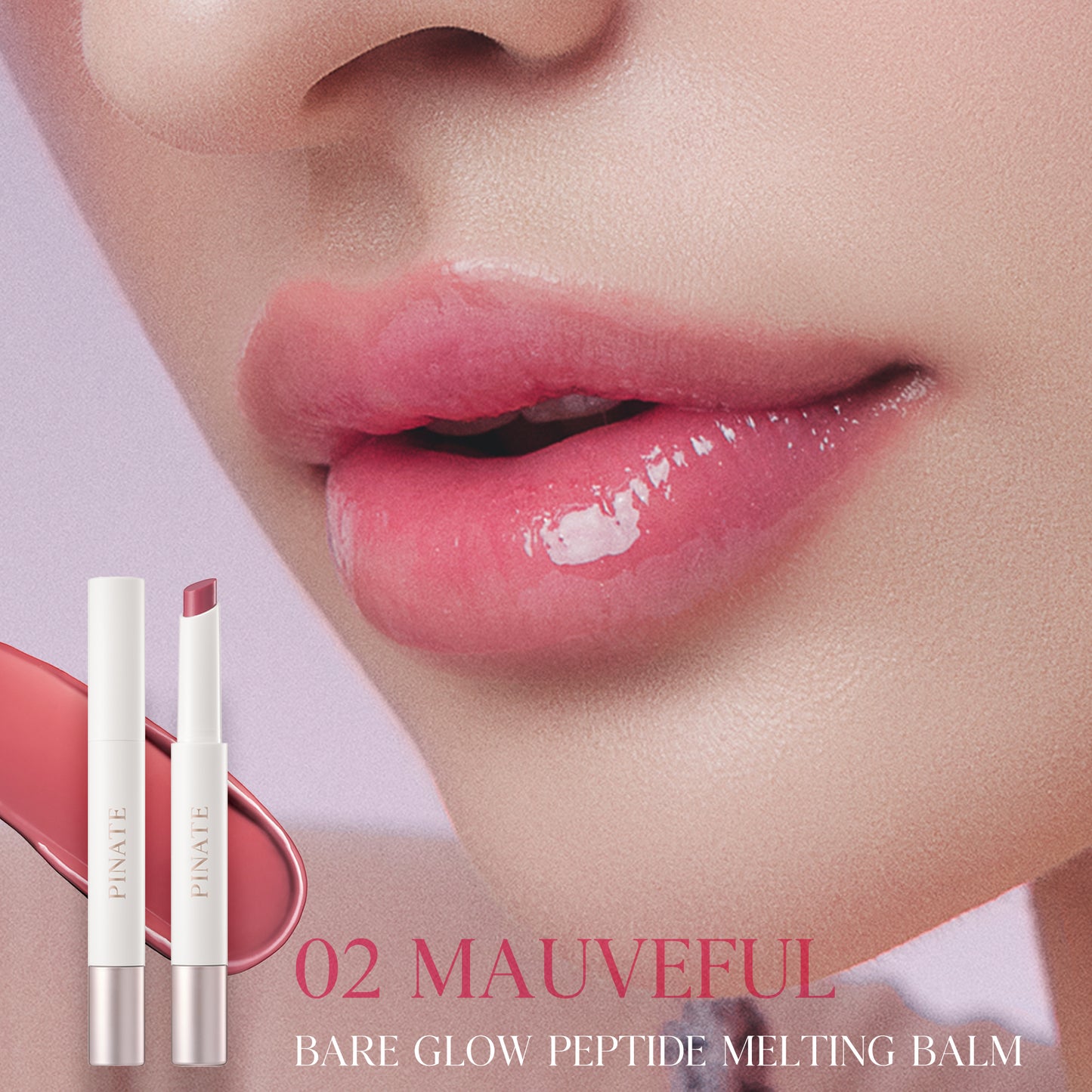 Bare Glow Peptide Melting Balm - 02 Mauveful 1.8g