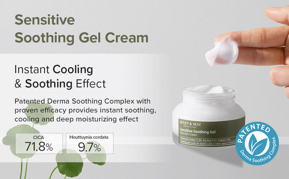 [Mary&May] Sensitive Soothing Gel Cream 70g + Idebenone+BlackBerry Complex serum 30ml