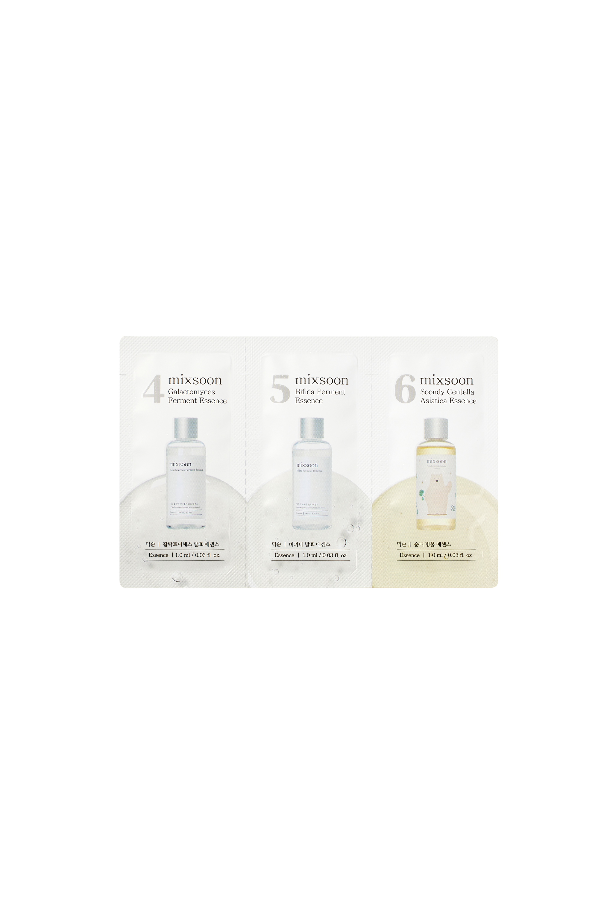 (Step 4,5,6) Galactomyces Ferment Essence, Bifida Ferment Essence, Centella Asiatica Essence Sachet [1ml*3ea] - 2