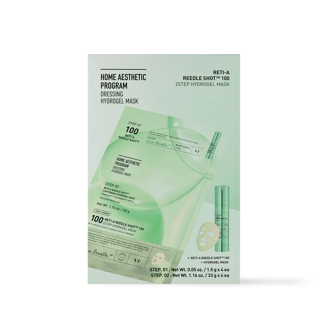 RETI-A Reedle Shot 100 2STEP Hydrogel Mask - 2type