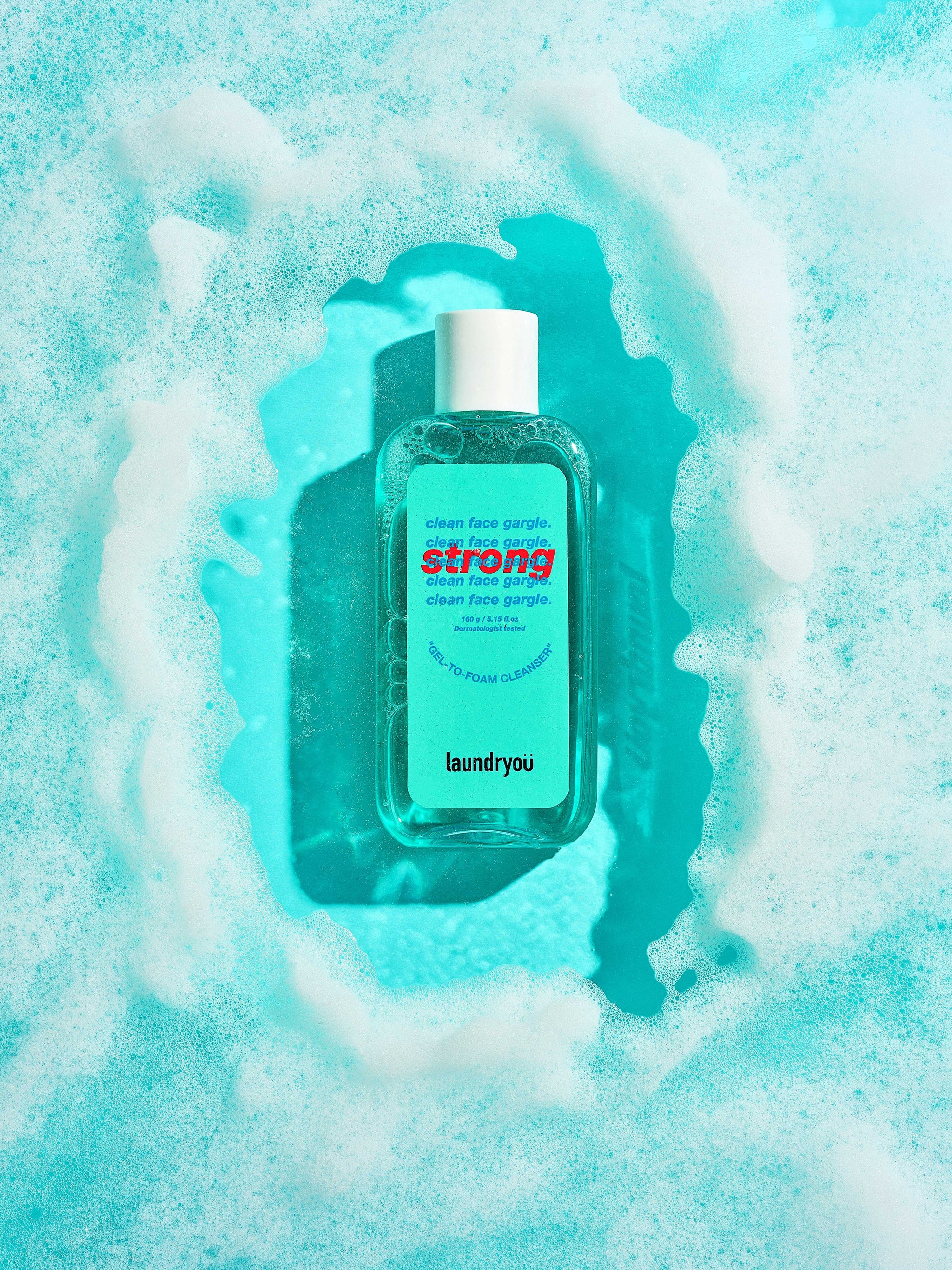 Clean Face Gargle Gel-to-Foam Cleanser Strong 160g - 5