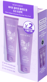 [Mary&May] White Collagen Cleansing Foam Duo Twin Pack (150ml x2)