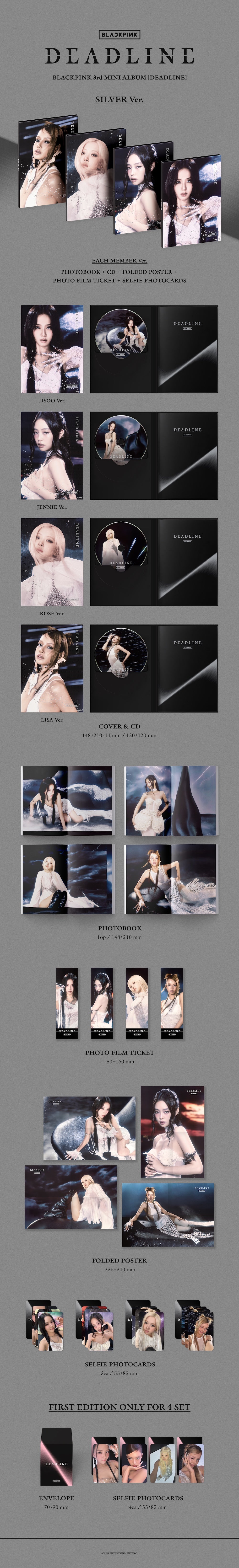 BLACKPINK 3rd MINI ALBUM [DEADLINE] SILVER Ver. - ROSÉ ver.