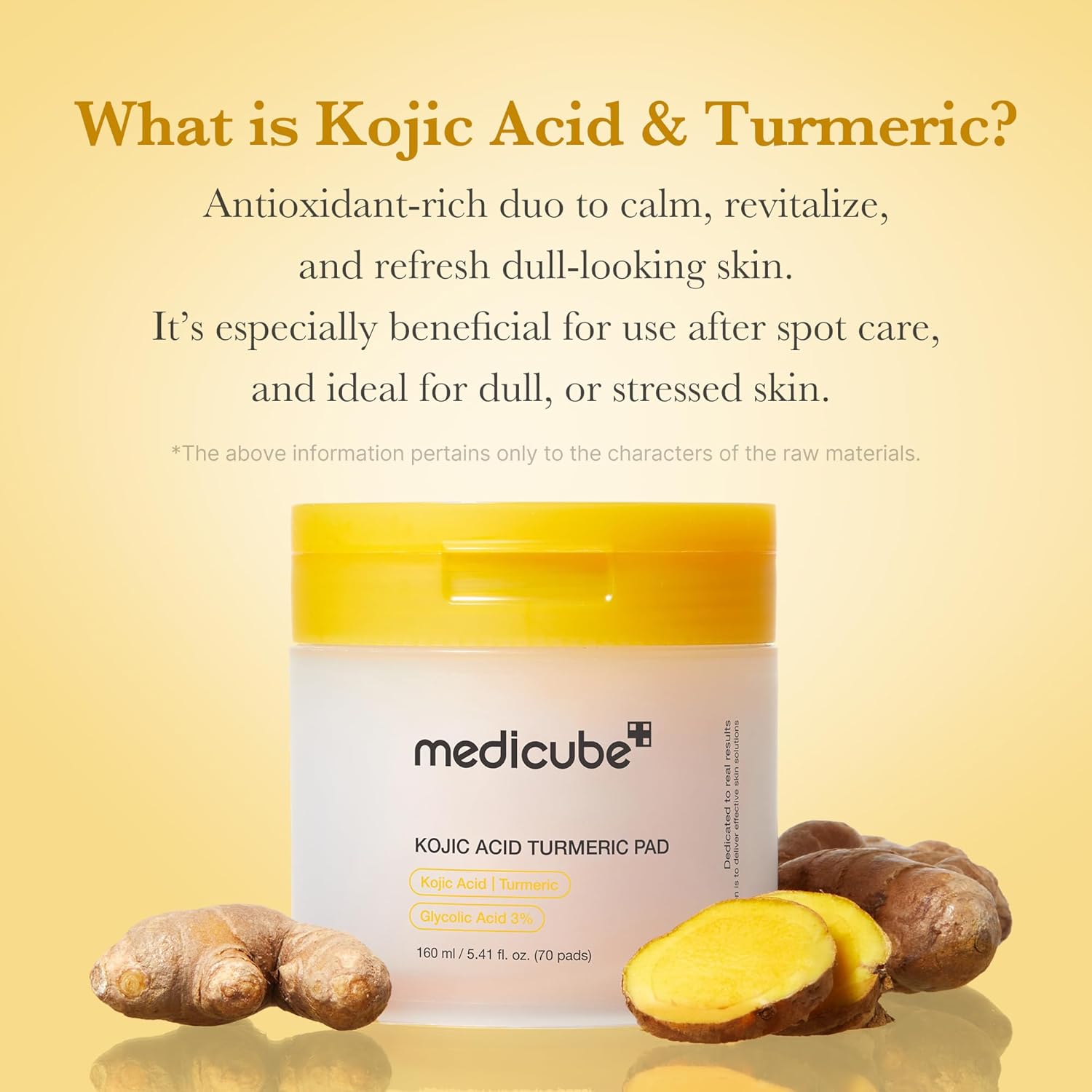 [Medicube] Kojic Acid Tumeric Toner Pad 70pcs
