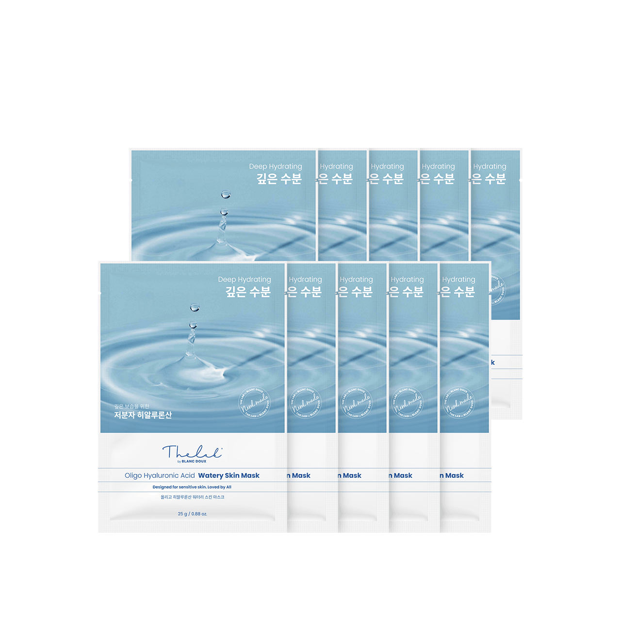 [THE LAB by BLANC DOUX] Oligo Hyaluronic Acid Watery Skin Mask 10p
