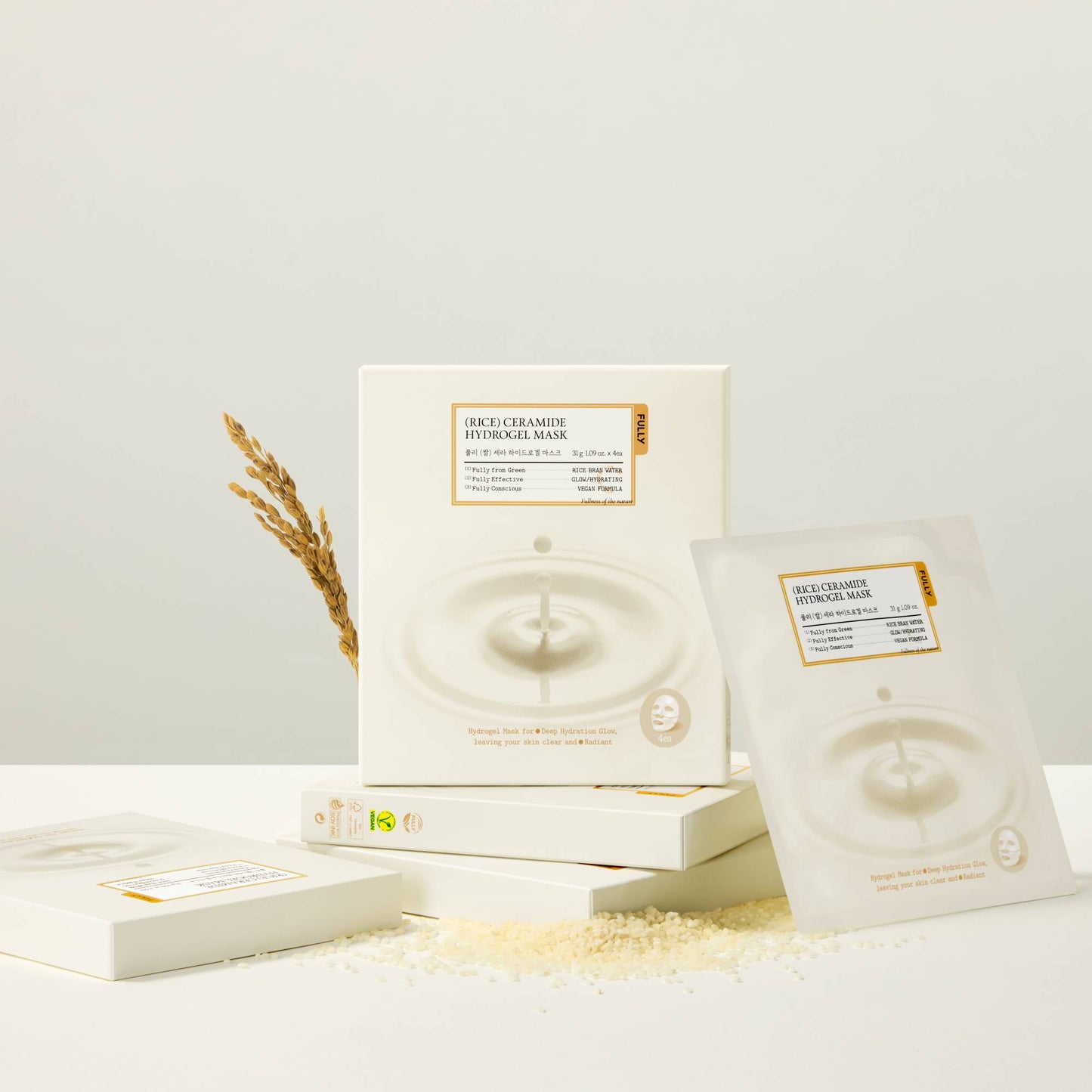 [FULLY] Rice Ceramide Hydrogel Mask 4ea
