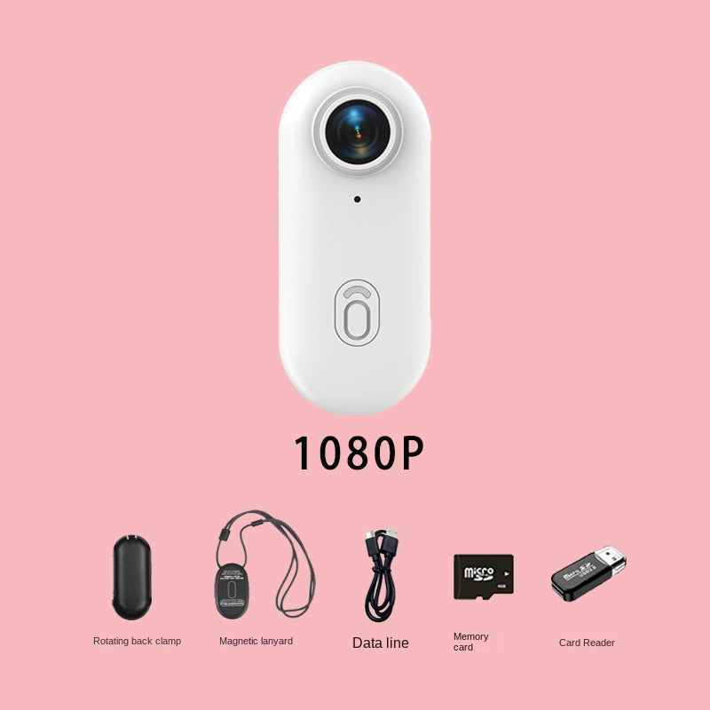 Thumb Bike Camera with Magnetic Back Clip, Mini Sports Action Camera & Thumb Recorder for Cycling, Outdoor Adventure & Pet Monitoring