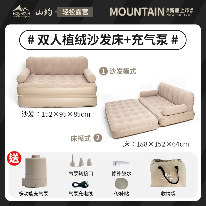 Inflatable Sofa Bed for Camping and Home Use