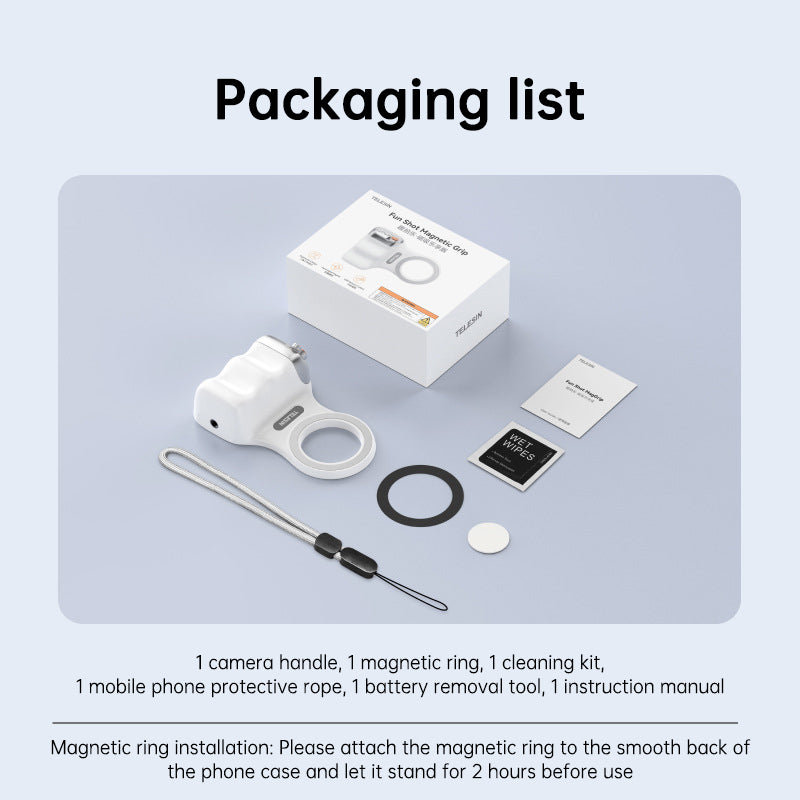 MagSafe Compatible Photography Grip, MFi Certified Wireless Bluetooth Stabilizer for Shake-Free Shooting & Vlogging