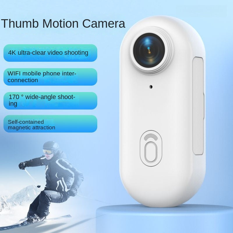 Thumb Bike Camera with Magnetic Back Clip, Mini Sports Action Camera & Thumb Recorder for Cycling, Outdoor Adventure & Pet Monitoring
