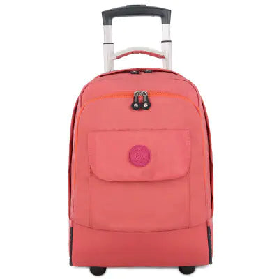 17-Inch Waterproof Rolling Backpack for Students and Travel