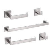 5-Piece Stainless Steel Gold Towel Rack Set