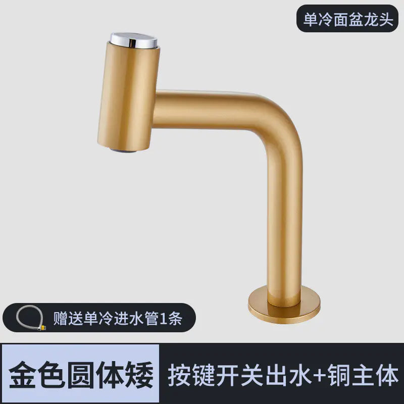 All-Copper Cold Water Faucet for Balcony Basin
