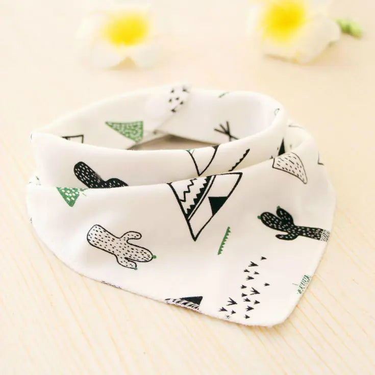 Waterproof Cotton Baby Bibs with Cartoon Design