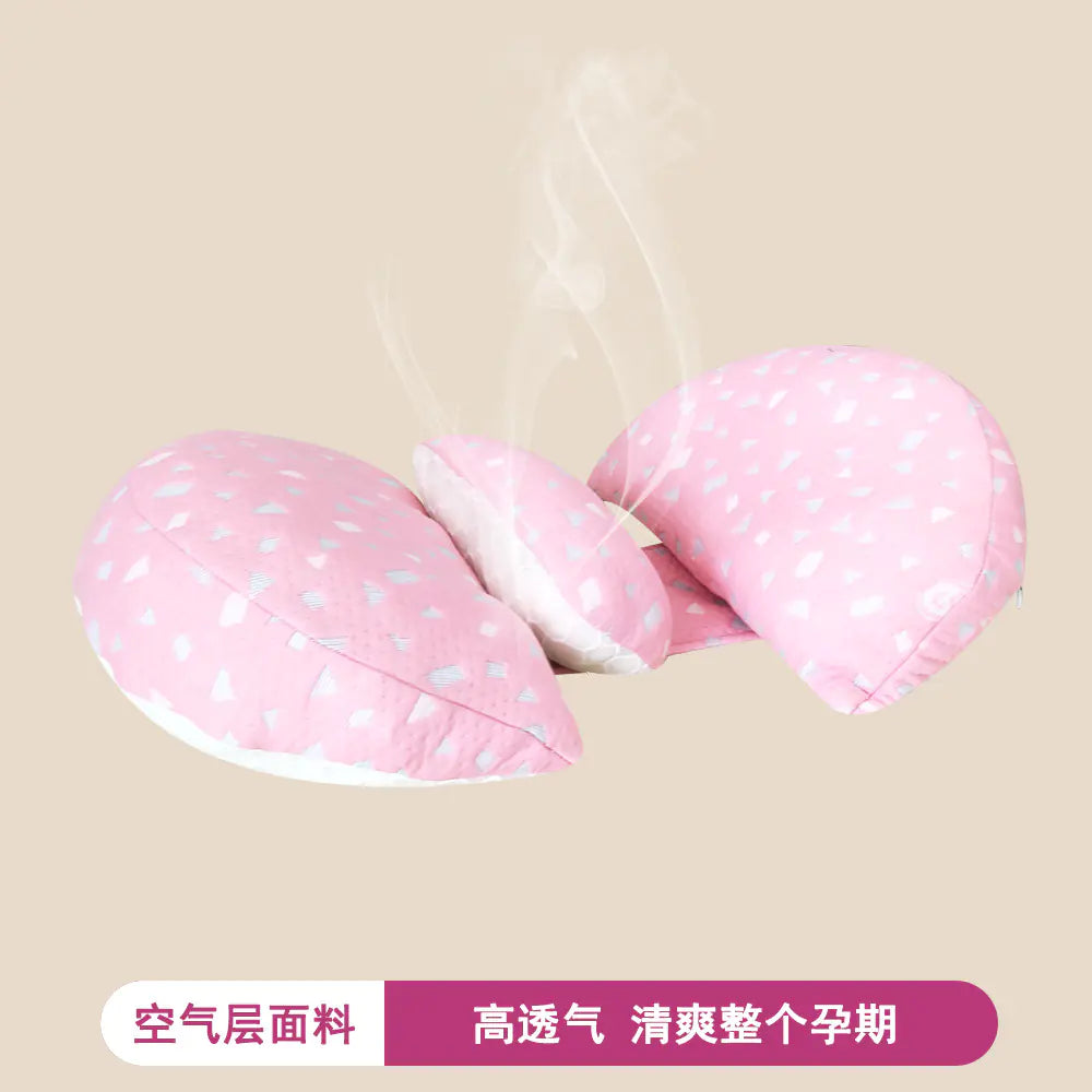 Cooling Pregnant Pillow for Side Sleeping with Washable Cover