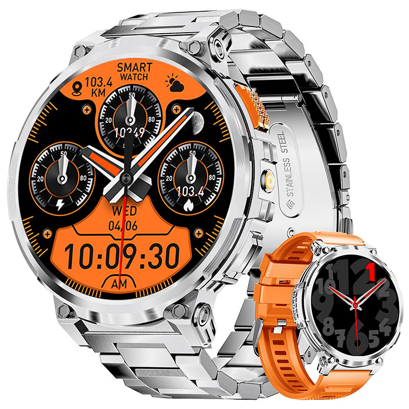 K66 Outdoor Sports Smart Watch with Flashlight for Men, Waterproof Bluetooth Fitness Tracker