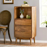 Wooden Three Bucket Cabinet