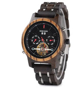 Automatic Tourbillon Mechanical Watch - BOBO BIRD Wood