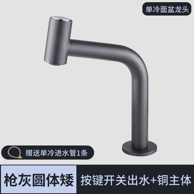 All-Copper Cold Water Faucet for Balcony Basin