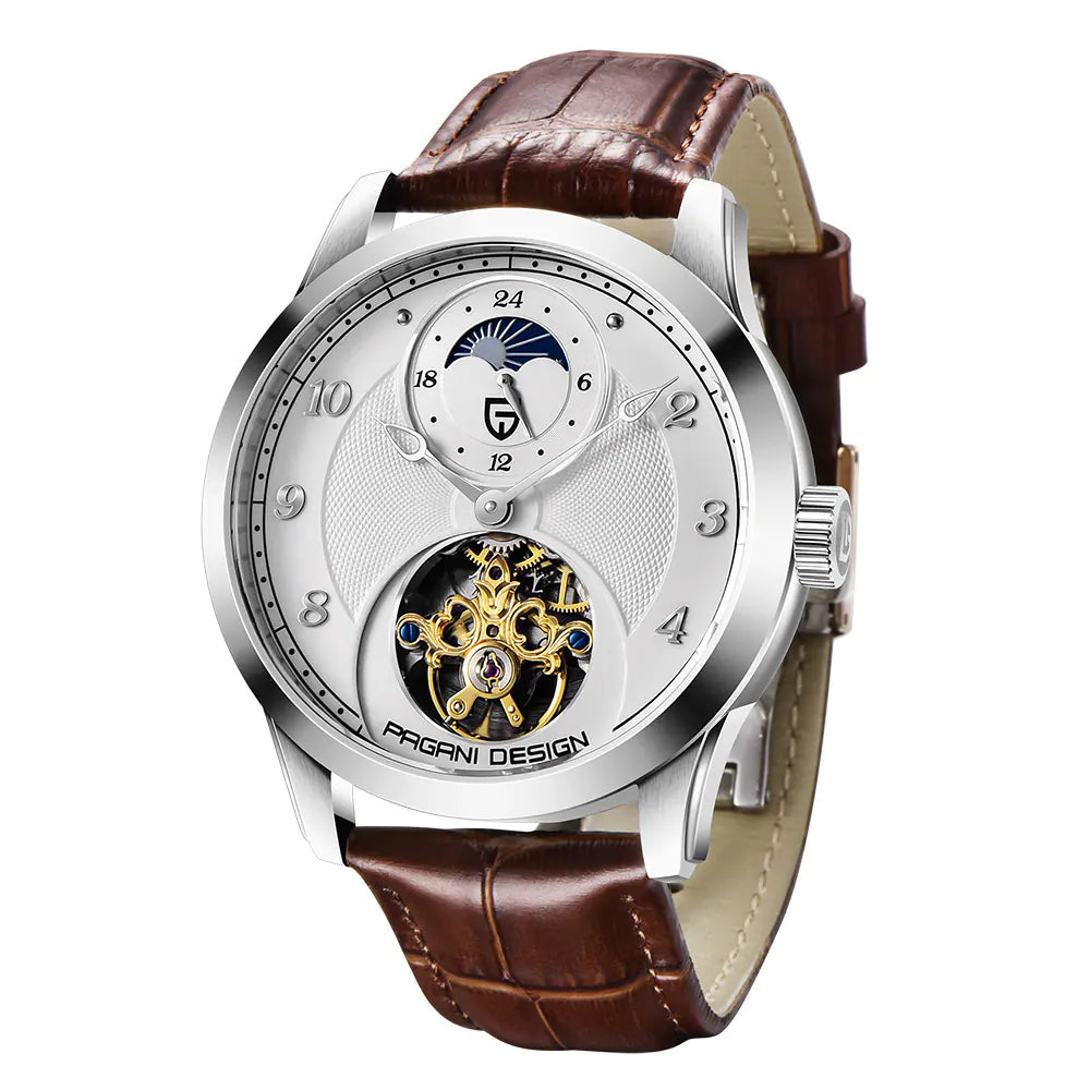 PAGANI DESIGN Men's Skeleton Automatic Mechanical Watch
