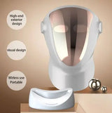 LED Color Light Visual Facial Mask with Charging Base & Magnetic Neckpiece