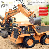 Large Alloy Remote Control Excavator Toy for Kids
