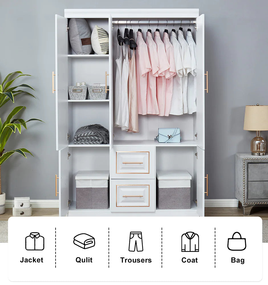Sleek 3-Door Bedroom Armoire