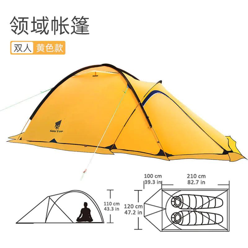 Winter Double Layer Waterproof Camping Tent for Hiking