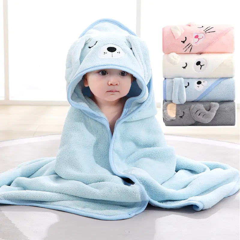 Soft Coral Fleece Newborn Wrap Blanket for Infants